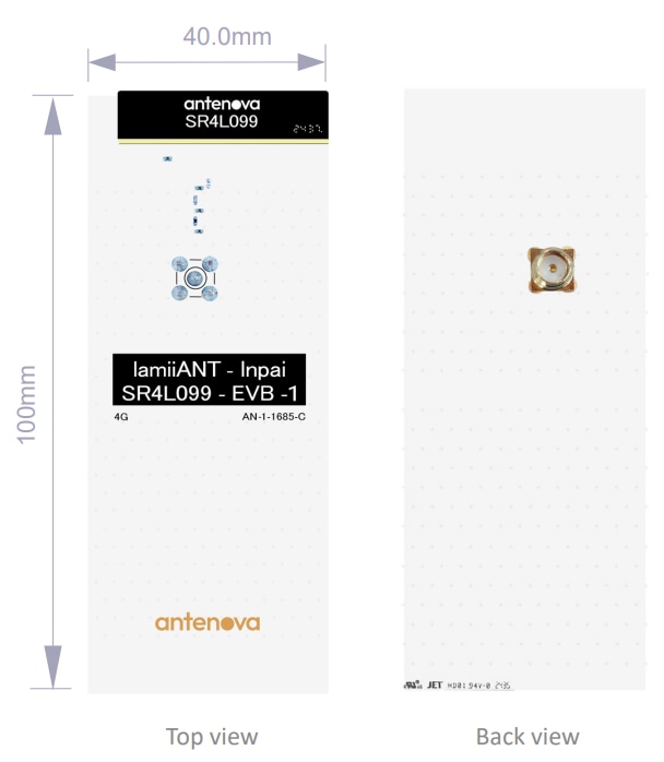 Infographic - Antenova SR4L099 Reference Board