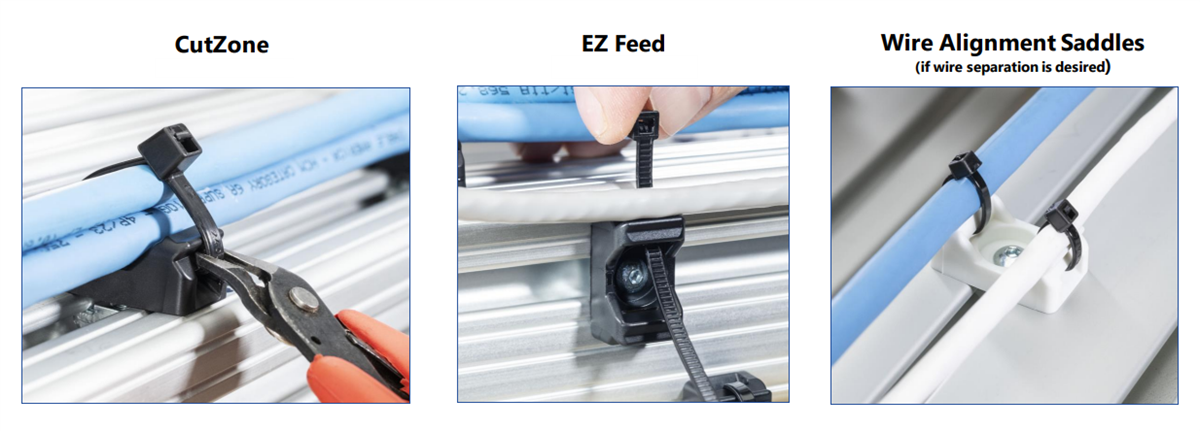 Chart - HellermannTyton CTSM3CZS Saddle Mounts