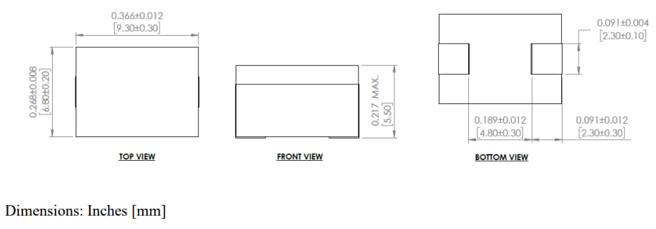 Mechanical Drawing - Abracon AVR-1F090706S Assembly Power Inductors